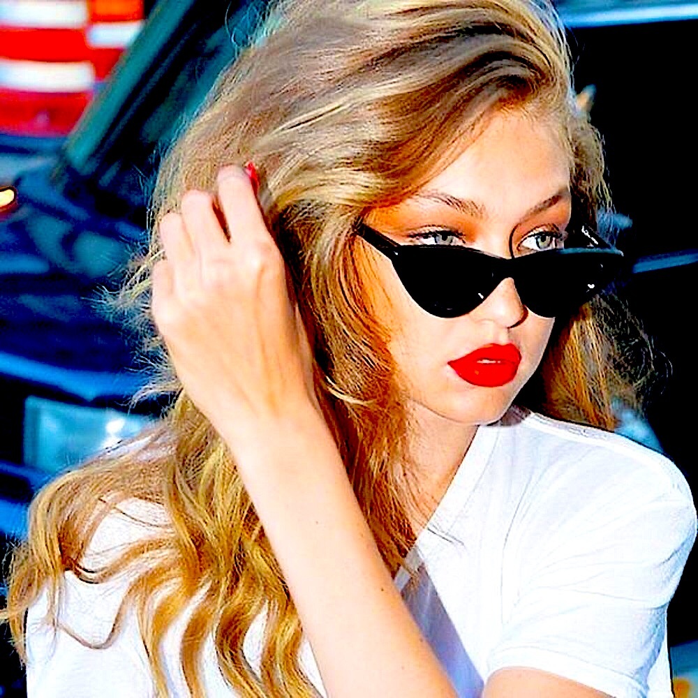 Hollywood Glam Black Triangle Sunglasses